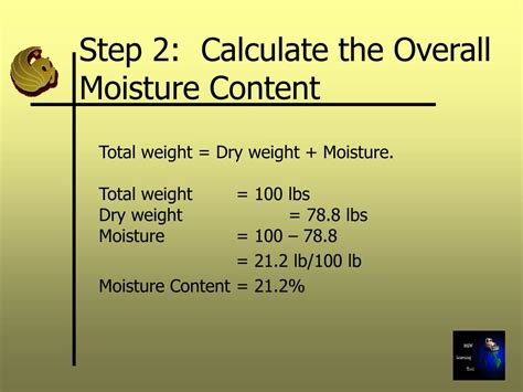 how to determine moisture content